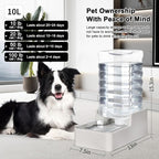 RIZZARI Stainless Steel Pet Water Feeder: 10L Large Gravity Waterer, Less - Image 2
