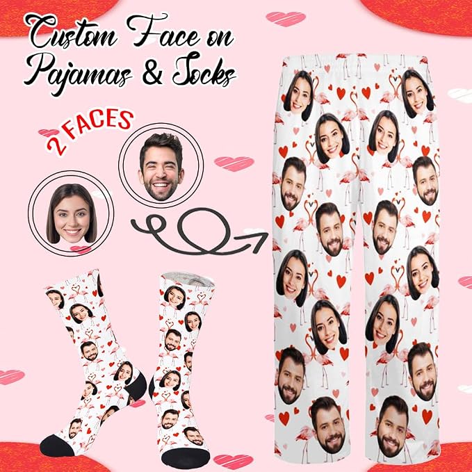 Custom Pajamas Pants with Photo - Image 2