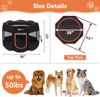 Dog Playpen, Large Puppy Pet Playpen, Dog Crate Tent Cage Indoor/Outdoor - Image 7