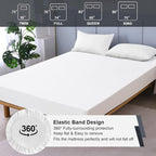 Waterproof Mattress Protector King, Fitted Sheet Style Breathable Mattress Cover - Image 5