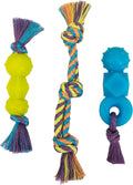 Outward Hound Pupstages Mini Dentachew Pack Dental Chew Toy, Fetch & Tug Rope by OutwardHound