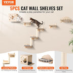 VEVOR Wall Mounted Cat Shelves and Perches - Image 2