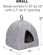 Furhaven Cat Bed Cave for Indoor Cats & Small Dogs, Washable & Foldable w/ - Image 2