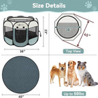 Pink Puppy Playpen for Middle Dog Cat, Dogs Tent Crate Cage Indoor/Outdoor - Image 2