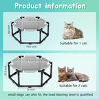 Tresbro Elevated Cat Hammock Bed, Hexagon Raised Cat Swing Bed - Image 3