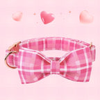 Lionheart glory Pink Plaid Dog Collar, Adjustable Dog Collar - Image 2