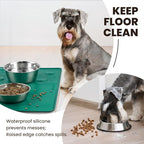 VIVAGLORY Dog Food Mat Flexmat Dog Bowl Mat, Placemat Food Tray - Image 2