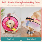 Inflatable Dog Cone with Anti-Licking Clear Shield, Protective Dog Donut Collar - Image 5