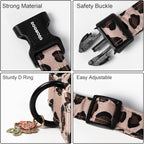 DOGWONG Fall Leopard Dog Collar- Cute Classic Animal Dog Collars Adjustable - Image 3