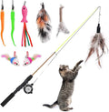 Retractable Cat Teaser Wand Toy, Cat Toys by Whefory