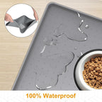 Mofason Pet Food Mat Waterproof Dog Mat 24”x16” Large – 0.5” inch Raised Edge - Image 3