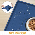 Mofason Pet Food Mat Waterproof Dog Mat 24”x16” Large – 0.5” inch Raised Edge - Image 3