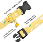 Cotton Handmade Dog Collar Cute and Distinctive Patterns Yellow Flower - Image 2