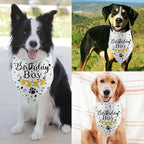 Dog Bandana for Birthday Party Supplies Puppy Pet Bandanas Boy Happy Birthday - Image 4