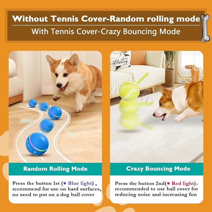 PetDroid Interactive Dog Toys Dog Ball, Durable Motion Activated Automatic - Image 2