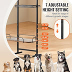 VEVOR Elevated Dog Bowls with 7 Adjustable Height, Dog Feeding Station with - Image 3
