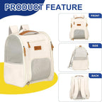 Pet Backpack Carrier, Portable and Ventilated, Oxford Cloth, Dogs Cats and - Image 4