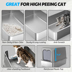 Enclosed Stainless Steel Cat Litter Box - Image 3