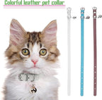Weewooday 6 Pieces Leather Cat Collar - Image 6