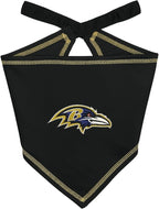 Pets First NFL Baltimore Ravens TIE Bandana, Size Large/X-Large. Dog Bandana by PETSFIRST
