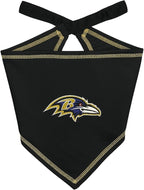 Pets First NFL Baltimore Ravens TIE Bandana, Size Small/Medium. Dog Bandana by PETSFIRST