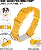 Dynmeow Soft and Breathable Cotton Dog Collar, Durable Adjustable Heavy-Duty - Image 7