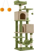 Feandrea Cat Tree, 59.5-Inch Tall Cat Tower, Plush Multi-Level Condo - Image 4
