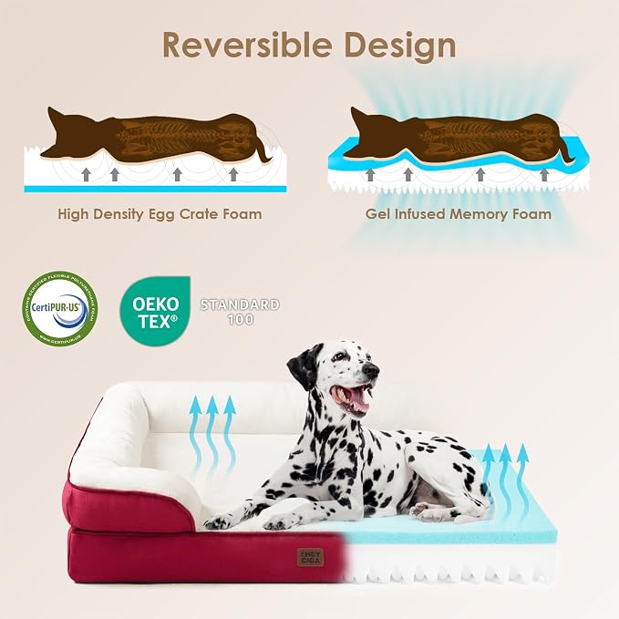 EHEYCIGA Orthopedic Dog Beds for Extra Large Dogs, Waterproof Memory Foam XL - Image 4