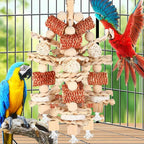 Bird Toys - Natural Corn Cob and Loofah Slices - Image 5