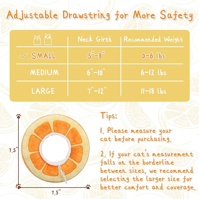 ANWA Adjustable Cat Cone Collar Soft, Cute Cat Donut Collar After Surgery - Image 2