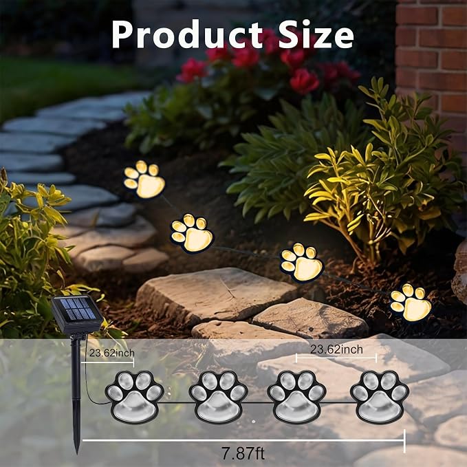 Paw Print Solar Lights - Image 2