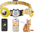 Breakaway Cat Collar with QR Code ID & AirTag Holder, Adjustable Cotton Kitten by Taghelp