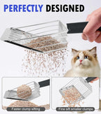 Cat Litter Scoop, Solid and Durable Kitty Metal Scooper, Stainless Steel Sifter - Image 3