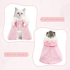 KOUPA Pet Wedding Costume for Cat Small Dogs, Sparkly Cat Clothes Tulle Cloak - Image 3