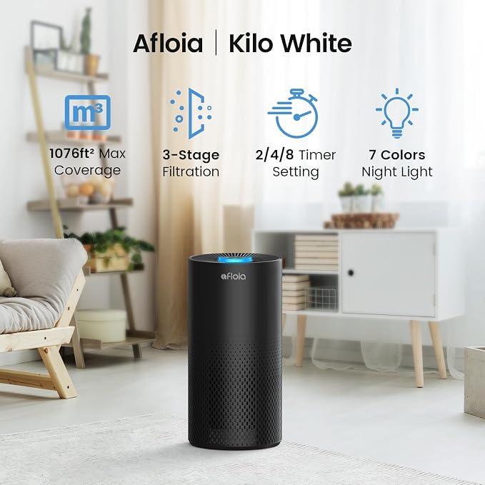 Afloia Air Purifiers for Home Large Room Up to 1076 Ft², 3-Stage Filter Air - Image 2