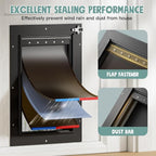 Extra Large Dog Door for Door All Aluminum 3 Flaps Black, Heavy Duty XL Dog - Image 5