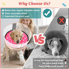 Inflatable Dog Cone with Anti-Licking Clear Shield, Protective Dog Donut Collar - Image 4