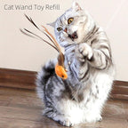 4 Bird Cat Wand Toy Refill for Indoor Cats, Interactive Birds Simulation Set - Image 3