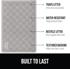 GORILLA GRIP Cat Litter Box Mat, Water Resistant, US Designed Kitty Litter - Image 2