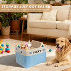 Personalized Dog Toy Storage Basket Custom Collapsible Toy Bin - Image 6