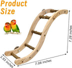 Hamiledyi Nature Wooden Bird Ladder Pet Parrots Climb Bridge Exercise Stands - Image 3