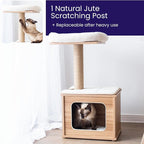 Catry 29.7" Tall 3 Level Laminated Wood Cat Tree - Image 5