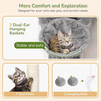 Globlazer Heavy Duty Cat Tree, 74in Sturdy Cat Tower - Image 4