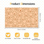 Adorable Cute Dog Faces Pattern Pets Food Mat Spill-Proof Pets Feeding Mats - Image 6
