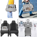 kathson Rabbit Travel Carrier Bag Airline Approved Pet Pocket Breathable Mesh - Image 4