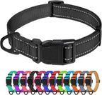 TagME Reflective Nylon Dog Collars, Adjustable Classic Pet Collar by TagME