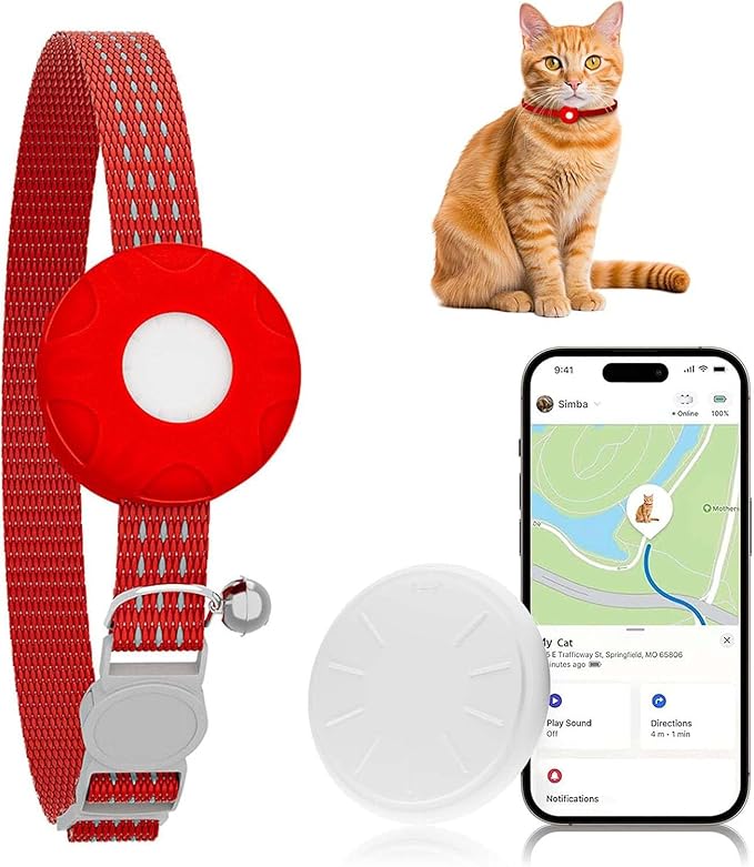 GPS Tracker for Cats, Cat Tracker Collar by ZFSJTAG