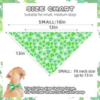 PAWCHIE St. Patrick's Day Dog Bandanas 4 Pack, Reversible Dog Party Triangle - Image 3