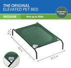 Coolaroo The Original Cooling Elevated Pet Bed, Brunswick Green - Image 4
