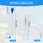 1 Pc 18.5 in Long Pipette with 1 Pc Stainless Steel Feeding Long Tweezers - Image 2